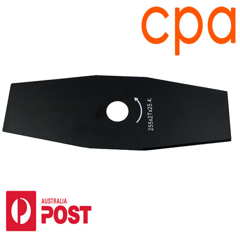 Brush Cutter Blade- 2T 25.4mm Centre Hole 255mm Diameter